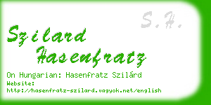 szilard hasenfratz business card